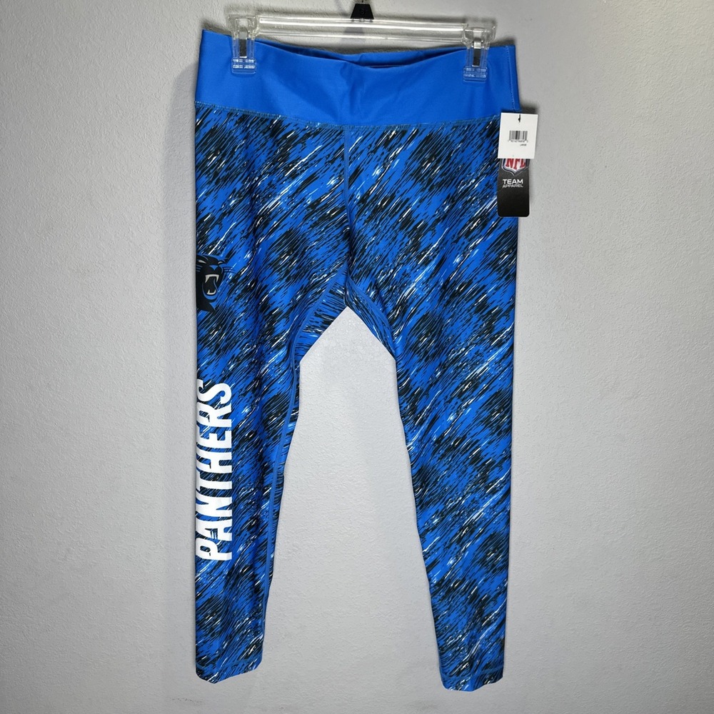Women's Carolina Panthers Blue Static Rain Leggings Size large NFL team apparel